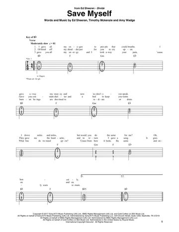 Dive by Ed Sheeran Sheet Music for Guitar Rhythm Tab at Sheet