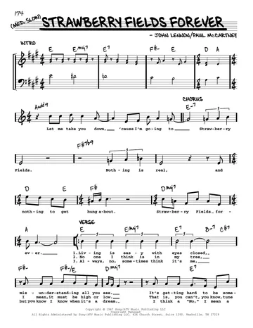 Blackbird by The Beatles Sheet Music for Real Book – Melody