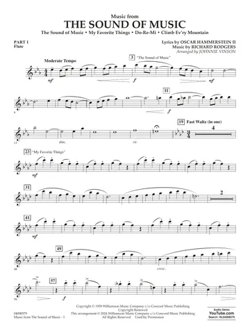Music from The Sound Of Music by Rodgers & Hammerstein Sheet Music