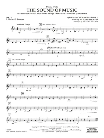 THE SOUND OF MUSIC コンサートバンド楽譜 Music from The Sound Of Music by Rodgers & Hammerstein Sheet Music