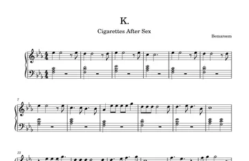 cry cigarettes after sex piano sheet music - Cover Cry by Cigarettes After Sex